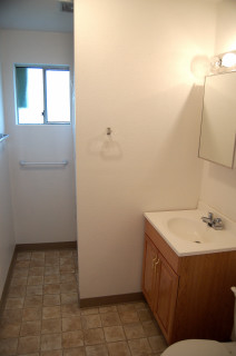 Remodeled bathrooms at Seabreeze Apartments, Oak Harbor, Washington