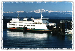 Ferries across Puget Sound, Whidbey Island, Washington